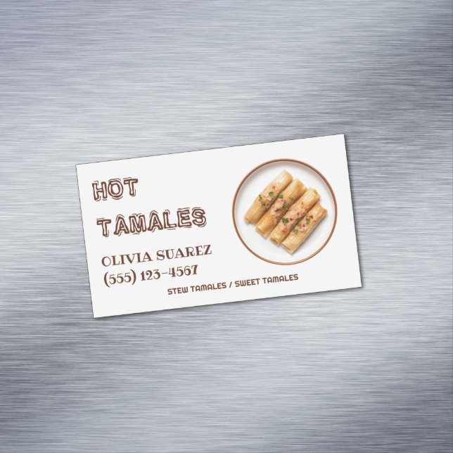 Tamales Business Card Magnet (In Situ)