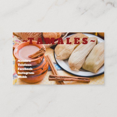 Tamales Business Cards