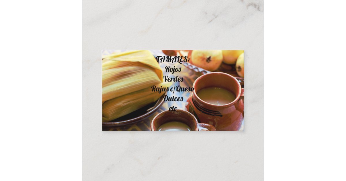 Tamales Business Cards Zazzle