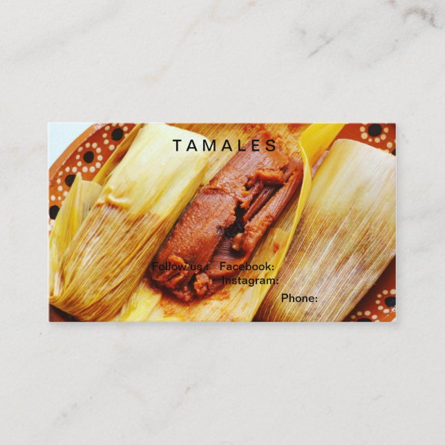 Tamales Business Cards (Front)