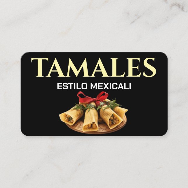  Tamales Estilo Mexicali Business Card (Front)