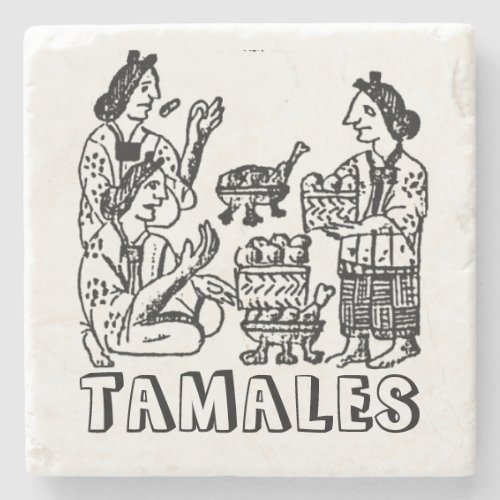 Tamales Florentine Codex 16th century Stone Coaster