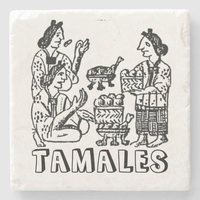Tamales (Florentine Codex, 16th century) Stone Coaster (Front)