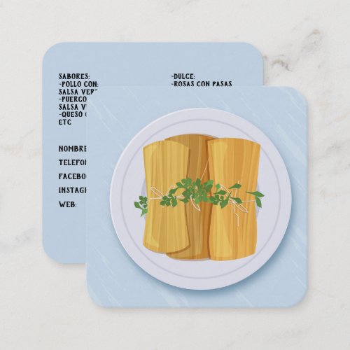 Tamales Square Business Card