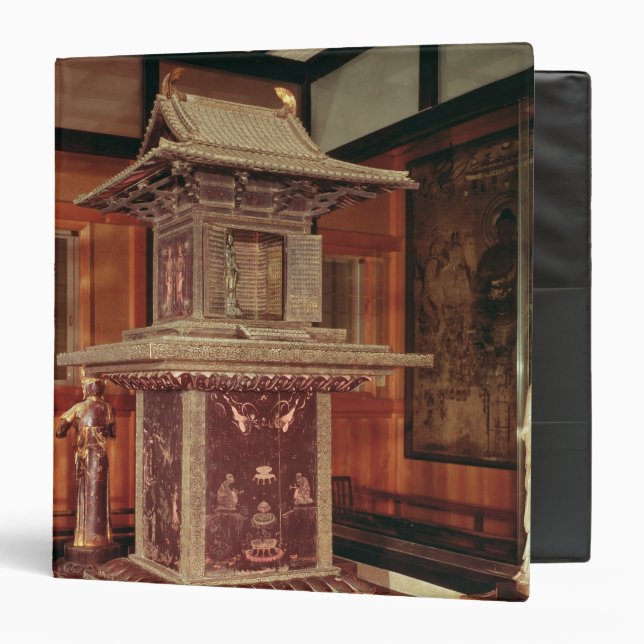 Tamamushi shrine from the Horyu Ji Temple 3 Ring Binder (Front/Inside)