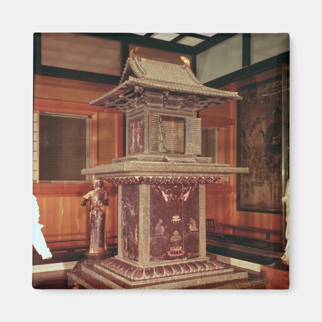 Tamamushi shrine from the Horyu Ji Temple Magnet (Front)