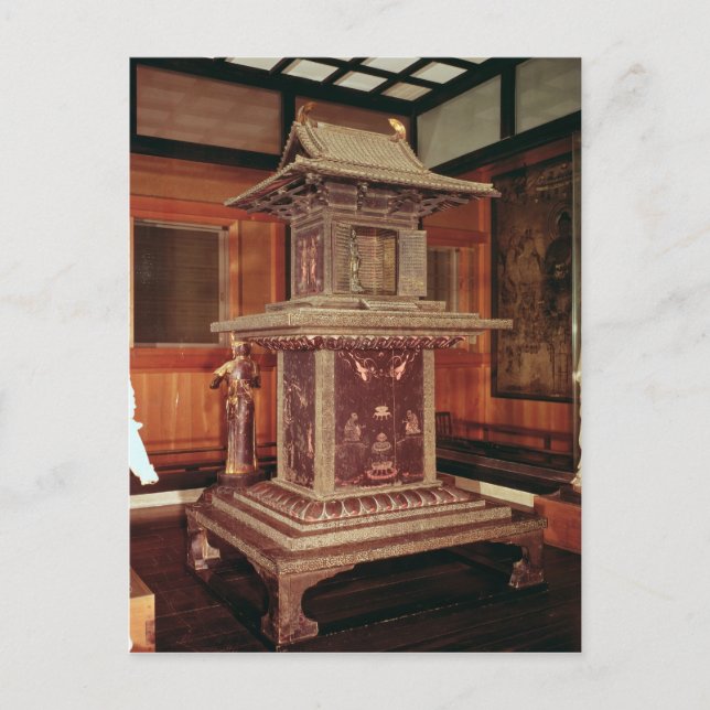 Tamamushi shrine from the Horyu Ji Temple Postcard (Front)