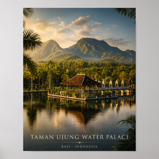 Taman Ujung Water Palace Bali Poster (Front)