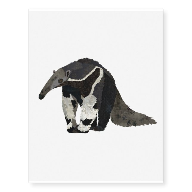 TAMANDUA ANTEATER TEMPORARY TATTOOS (Front)