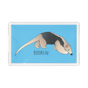 Tamandua cartoon illustration acrylic tray