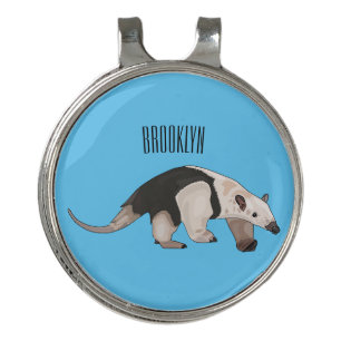 Tamandua cartoon illustration golf hat clip