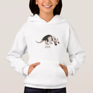 Tamandua cartoon illustration hoodie