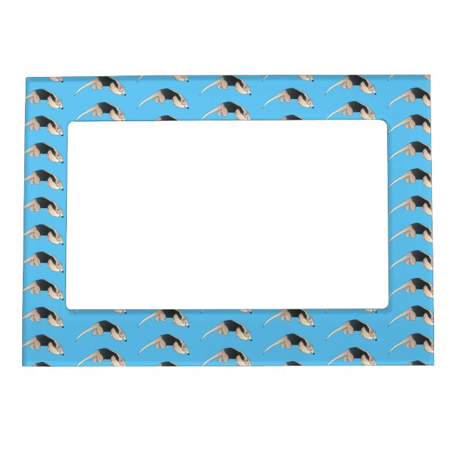 Tamandua cartoon illustration magnetic frame (Front)