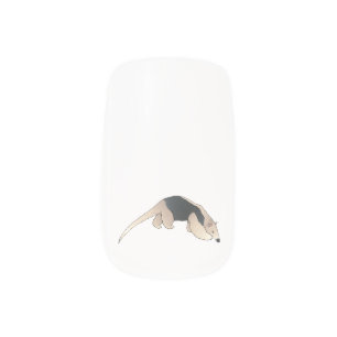 Tamandua cartoon illustration minx nail art