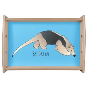 Tamandua cartoon illustration serving tray