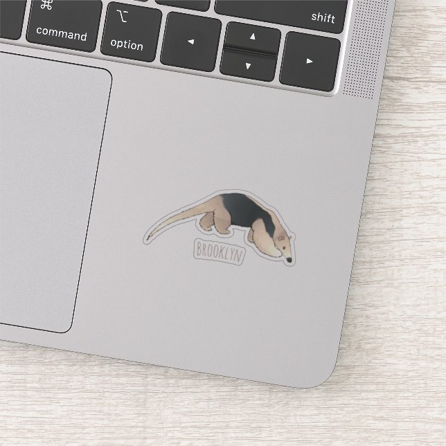 Tamandua cartoon illustration  sticker (Detail)