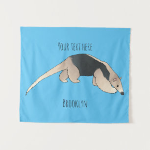 Tamandua cartoon illustration tapestry