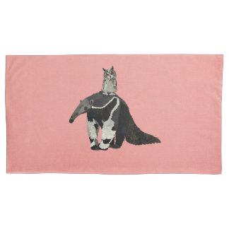  TAMANDUA & OWL PILLOW CASE