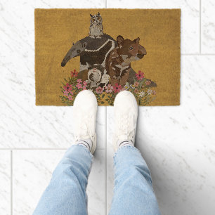 TAMANDUA, TAPIR, TAMARIN & OWL FIBER DOORMAT