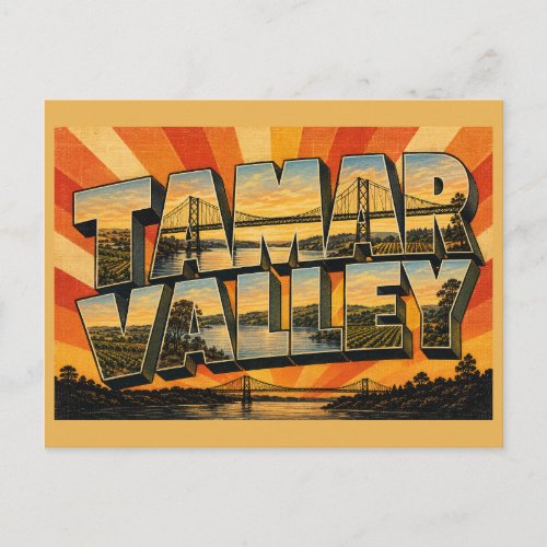 Tamar Valley Tasmania Australia Wine Region Art Postcard