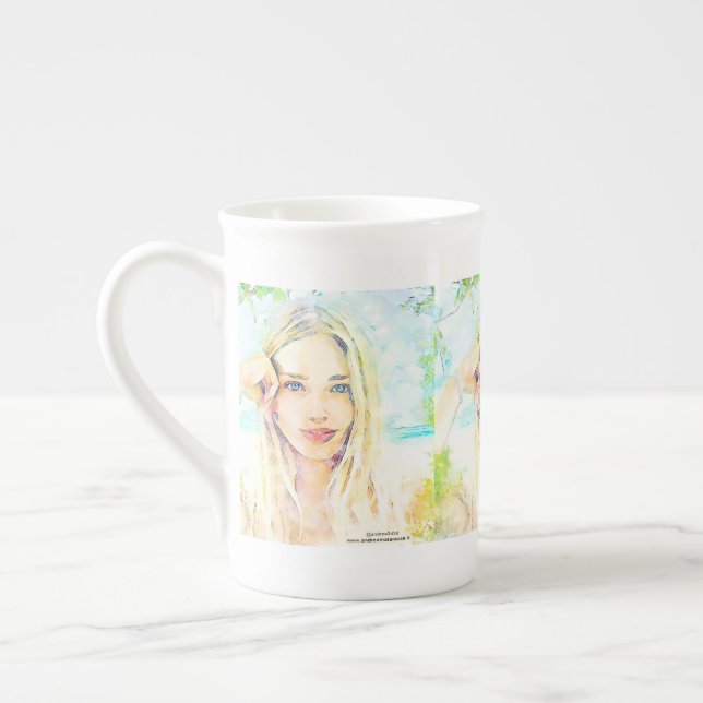 Tamara    bone china mug (Left)
