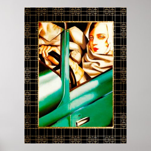Tamara De Lempicka _ Lady in Bugatti Poster