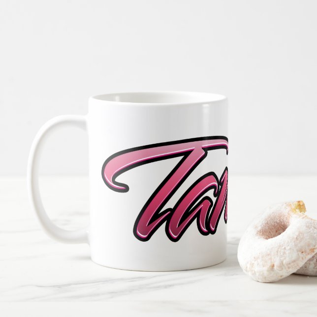 Tamara faded pink cup tea cup coffee cup (With Donut)