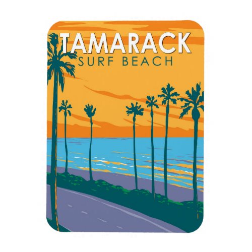 Tamarack Surf Beach California Travel Art Vintage Magnet