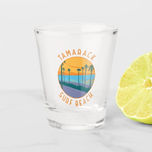 Tamarack Surf Beach California Travel Art Vintage Shot Glass
