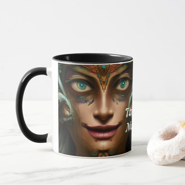 Tamara's Morning Tea Personalized Customizable Mug (With Donut)