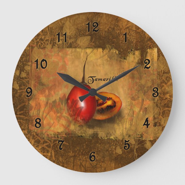 Tamarillo Botanical Large Clock (Front)
