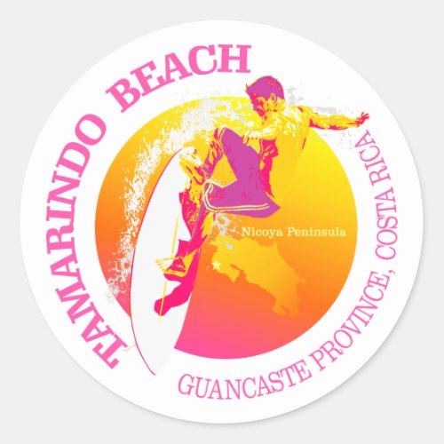 Tamarindo Beach Classic Round Sticker