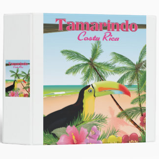 Tamarindo Costa Rica beach holiday poster 3 Ring Binder