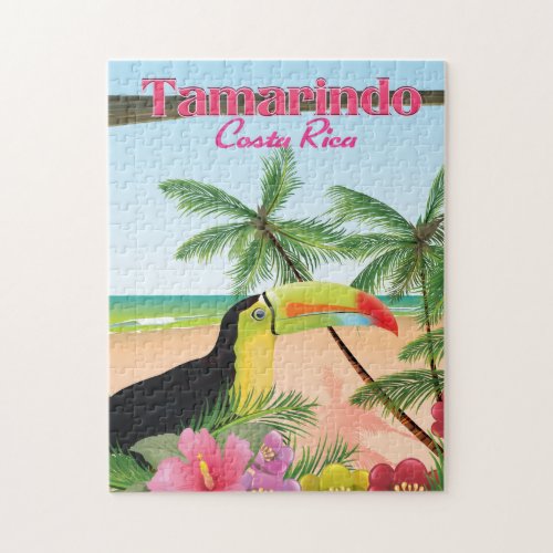 Tamarindo Costa Rica beach holiday poster Jigsaw Puzzle