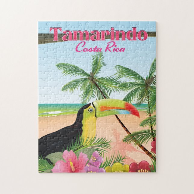 Tamarindo Costa Rica beach holiday poster Jigsaw Puzzle (Vertical)