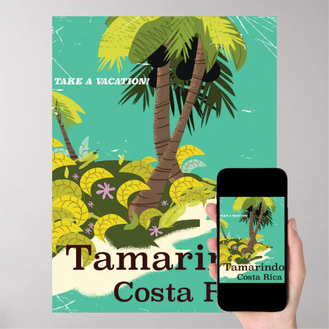 Tamarindo Costa Rica travel poster Zazzle
