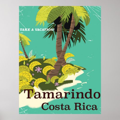 Tamarindo Costa Rica travel poster