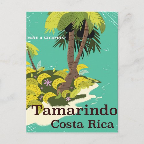Tamarindo Costa Rica travel poster Postcard
