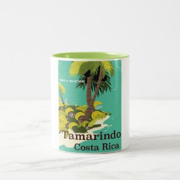 Tamarindo Costa Rica Travel Poster Two-tone Coffee Mug by bartonleclaydesign at Zazzle