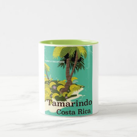 Tamarindo Costa Rica Travel Poster Two-tone Coffee Mug