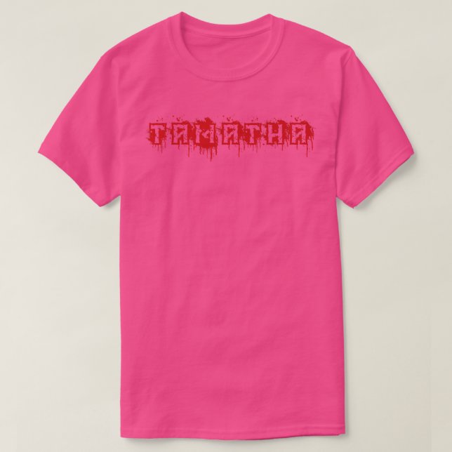 Tamatha  First Name Halloween Costume Personalized T-Shirt (Design Front)