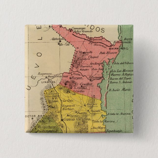 Tamaulipas, Mexico Pinback Button (Front)
