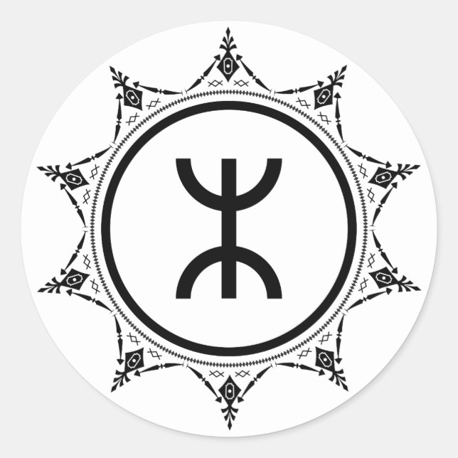 Tamazgha - The land of Amazighs White Sticker (Front)