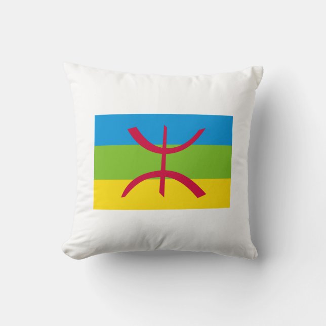 Tamazight flag throw pillow (Front)