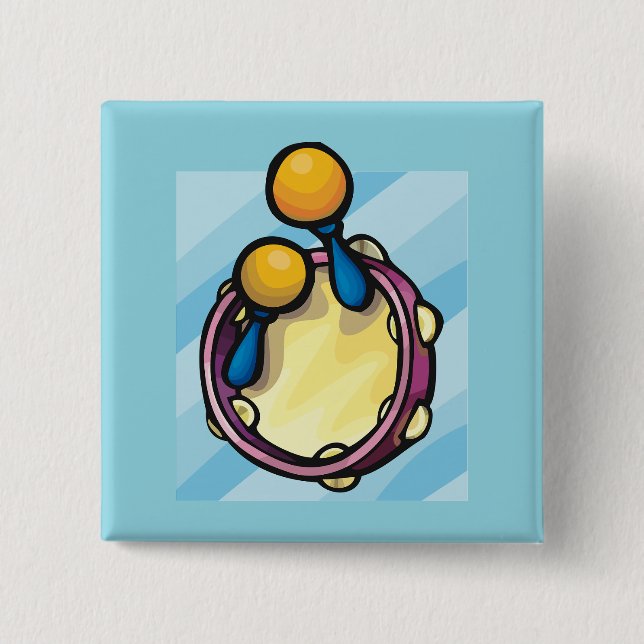 Tamborine And Maraccas Button (Front)