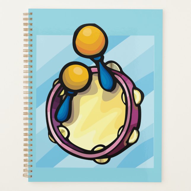Tamborine And Maraccas Planner (Front)