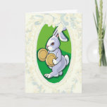 Tambourine Bunny Easter Card