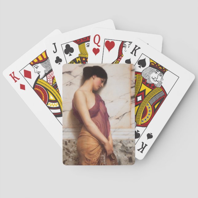 Tambourine Girl by John William Godward Poker Cards (Back)