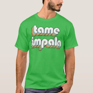Tame Impala Retro Rainbow Typography Faded Style T-Shirt