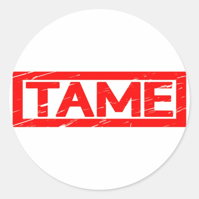 Tame Stamp Classic Round Sticker (Front)
